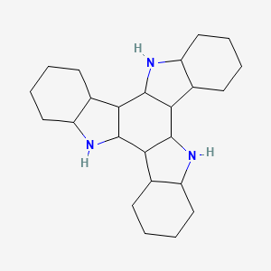 molecular formula C24H39N3 B12345506 9,18,27-triazaheptacyclo[18.7.0.02,10.03,8.011,19.012,17.021,26]heptacosane 