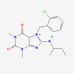 8-(butan-2-ylamino)-7-[(2-chlorophenyl)methyl]-1,3-dimethyl-5H-purin-7-ium-2,6-dione