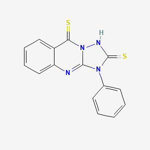 3-phenyl-1H,2H,3H,9H-[1,2,4]triazolo[3,2-b]quinazoline-2,9-dithione