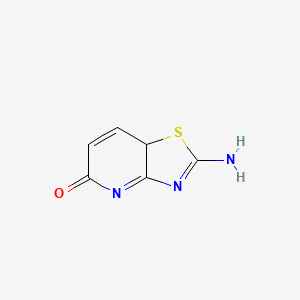 molecular formula C6H5N3OS B12345598 2-amino-7aH-[1,3]thiazolo[4,5-b]pyridin-5-one 