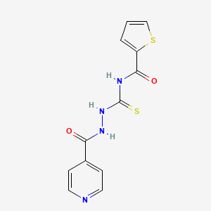 4-Pyridinecarboxylic acid, 2-[[(2-thienylcarbonyl)amino]thioxomethyl]hydrazide