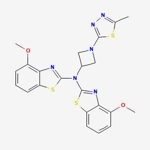 4-methoxy-N-(4-methoxy-1,3-benzothiazol-2-yl)-N-[1-(5-methyl-1,3,4-thiadiazol-2-yl)azetidin-3-yl]-1,3-benzothiazol-2-amine