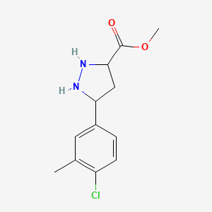 Methyl 5-(4-chloro-3-methylphenyl)pyrazolidine-3-carboxylate