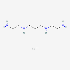 molecular formula C7H20CuN4+2 B1234574 [N,N'-双(2-氨基乙基)丙烷-1,3-二胺]铜(2+) 