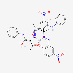 Cobaltate(1-),bis[2-[[2-(hydroxy-kO)-5-nitrophenyl]azo-kN1]-3-(oxo-kO)-N-phenylbutanamidato(2-)]-, hydrogen