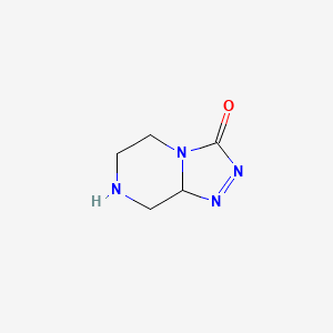 molecular formula C5H8N4O B12345960 6,7,8,8a-tetrahydro-5H-[1,2,4]triazolo[4,3-a]pyrazin-3-one 