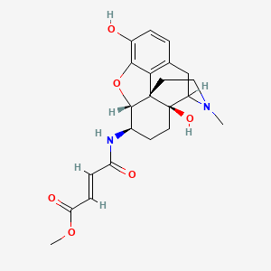 molecular formula C22H26N2O6 B1234598 Oxymorphone fumarate methyl ester CAS No. 72782-06-0