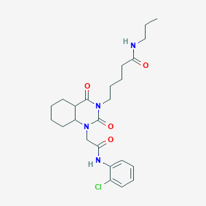 5-(1-{[(2-chlorophenyl)carbamoyl]methyl}-2,4-dioxo-1,2,3,4-tetrahydroquinazolin-3-yl)-N-propylpentanamide