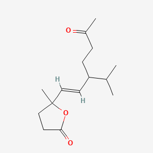 molecular formula C15H24O3 B1234599 (7S)-10-Oxo-4-methyl-7-isopropyl-(5E)-undecen-4-olide CAS No. 57213-51-1