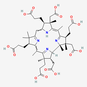 3-[(1R,2S,3S,5Z,7S,8S,13S,17R,18R,19R)-3,13,17-tris(2-carboxyethyl)-2,7,18-tris(carboxymethyl)-1,2,5,7,12,12,15,17-octamethyl-3,8,13,18,19,22-hexahydrocorrin-8-yl]propanoic acid