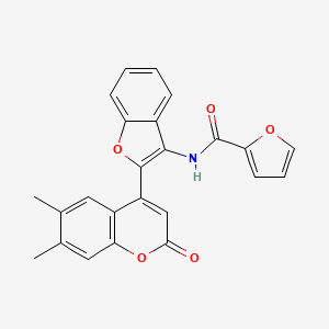 N-[2-(6,7-dimethyl-2-oxo-2H-chromen-4-yl)-1-benzofuran-3-yl]furan-2-carboxamide