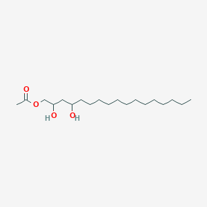 molecular formula C19H38O4 B1234603 2,4-Dihydroxyheptadecyl acetate 