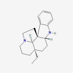molecular formula C19H26N2 B1234605 (1R,9R,12R,19R)-12-ethyl-8,16-diazapentacyclo[10.6.1.01,9.02,7.016,19]nonadeca-2,4,6-triene 
