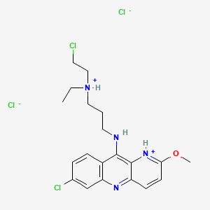 molecular formula C20H26Cl4N4O B1234609 Benzo(b)(1,5)naphthyridine, 7-chloro-10-(3-(N-(2-chloroethyl)-N-ethyl)aminopropylamino)-2-methoxy-, dihydrochloride CAS No. 38915-28-5