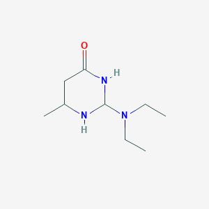 molecular formula C9H19N3O B12346099 2-(Diethylamino)-6-methyl-1,3-diazinan-4-one 