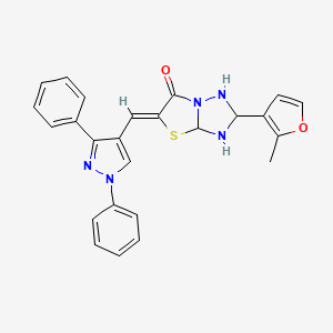 (5Z)-5-[(1,3-diphenyl-1H-pyrazol-4-yl)methylidene]-2-(2-methylfuran-3-yl)-5H,6H-[1,2,4]triazolo[3,2-b][1,3]thiazol-6-one