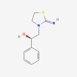 molecular formula C11H14N2OS B12346141 (1R)-2-(2-imino-1,3-thiazolidin-3-yl)-1-phenylethanol 