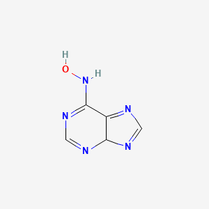 molecular formula C5H5N5O B12346147 N-(4H-purin-6-yl)hydroxylamine 