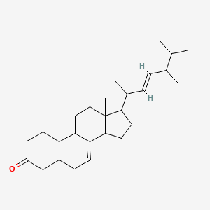 molecular formula C28H44O B1234615 17-[(E)-5,6-dimethylhept-3-en-2-yl]-10,13-dimethyl-1,2,4,5,6,9,11,12,14,15,16,17-dodecahydrocyclopenta[a]phenanthren-3-one 