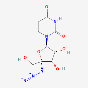 molecular formula C9H13N5O6 B12346162 Uridine, 4'-C-azido- 