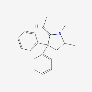 molecular formula C20H23N B1234617 2-Ethylidene-1,5-dimethyl-3,3-diphenylpyrrolidine 