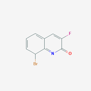 molecular formula C9H5BrFNO B12346174 8-bromo-3-fluoro-8H-quinolin-2-one 