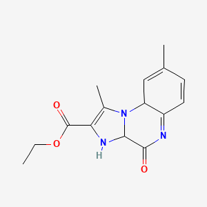 ethyl 1,8-dimethyl-4-oxo-3a,9a-dihydro-3H-imidazo[1,2-a]quinoxaline-2-carboxylate