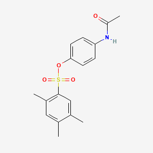 molecular formula C17H19NO4S B12346195 4-(Acetylamino)phenyl 2,4,5-trimethylbenzenesulfonate 