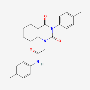 molecular formula C24H27N3O3 B12346205 N-(4-methylphenyl)-2-[3-(4-methylphenyl)-2,4-dioxo-4a,5,6,7,8,8a-hexahydroquinazolin-1-yl]acetamide 