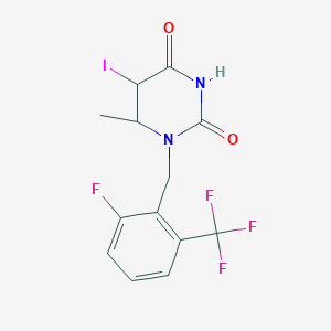 1-[[2-Fluoro-6-(trifluoromethyl)phenyl]methyl]-5-iodo-6-methyl-1,3-diazinane-2,4-dione