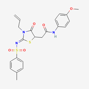 N-(4-methoxyphenyl)-2-[(2Z)-2-{[(4-methylphenyl)sulfonyl]imino}-4-oxo-3-(prop-2-en-1-yl)-1,3-thiazolidin-5-yl]acetamide