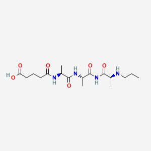 molecular formula C17H30N4O6 B1234627 Glutaryl-alanyl-alanyl-alanyl-propylamide CAS No. 83808-39-3