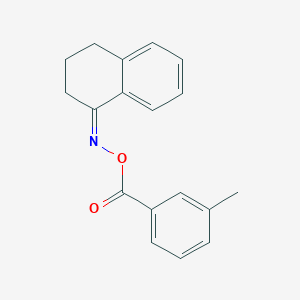 molecular formula C18H17NO2 B1234630 [(Z)-3,4-dihydro-2H-naphthalen-1-ylideneamino] 3-methylbenzoate 