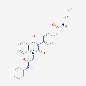 N-butyl-2-(4-{1-[(cyclohexylcarbamoyl)methyl]-2,4-dioxo-1,2,3,4-tetrahydroquinazolin-3-yl}phenyl)acetamide