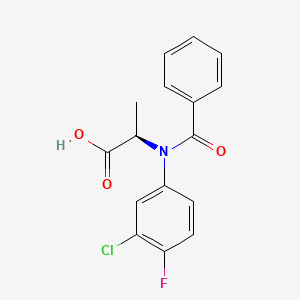 molecular formula C16H13ClFNO3 B1234633 Flamprop-M CAS No. 90134-59-1