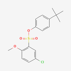 molecular formula C17H19ClO4S B12346344 4-Tert-butylphenyl 5-chloro-2-methoxybenzene-1-sulfonate 