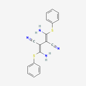 molecular formula C18H14N4S2 B1234638 1,4-Diamino-2,3-dicyano-1,4-bis(phenylthio)butadiene 