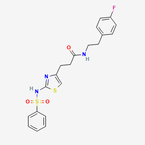 3-(2-benzenesulfonamido-1,3-thiazol-4-yl)-N-[2-(4-fluorophenyl)ethyl]propanamide