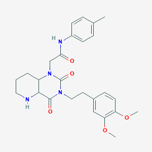 molecular formula C26H32N4O5 B12346395 2-{3-[2-(3,4-dimethoxyphenyl)ethyl]-2,4-dioxo-1H,2H,3H,4H-pyrido[3,2-d]pyrimidin-1-yl}-N-(4-methylphenyl)acetamide 