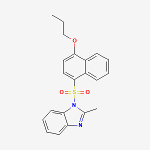 2-methyl-1-[(4-propoxynaphthalen-1-yl)sulfonyl]-1H-1,3-benzodiazole