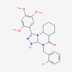 4-[(2-chlorophenyl)methyl]-1-(2,4,5-trimethoxyphenyl)-4H,5H-[1,2,4]triazolo[4,3-a]quinazolin-5-one