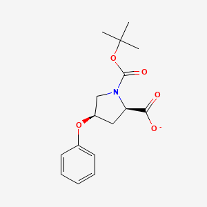 1,2-Pyrrolidinedicarboxylic acid, 4-phenoxy-, 1-(1,1-dimethylethyl) ester, (2R-cis)-(9CI)