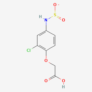 molecular formula C8H7ClNO5S- B1234645 (2-Chloro-4-sulfamoylphenoxy)acetic acid CAS No. 4486-67-3