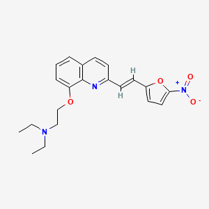 molecular formula C21H23N3O4 B1234646 2-(2-(5-Nitro-2-furyl)vinyl)-8-(beta-(N,N-diethylamino)ethoxy)quinoline CAS No. 54333-93-6