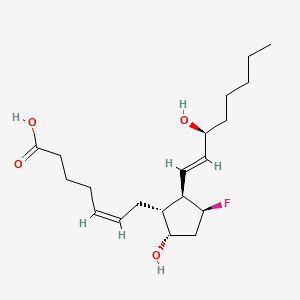 molecular formula C20H33FO4 B1234647 (Z)-7-[(1R,2R,3S,5S)-3-fluoro-5-hydroxy-2-[(E,3S)-3-hydroxyoct-1-enyl]cyclopentyl]hept-5-enoic acid CAS No. 67719-33-9