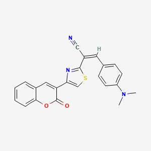 molecular formula C23H17N3O2S B12346511 (2Z)-3-[4-(dimethylamino)phenyl]-2-[4-(2-oxo-2H-chromen-3-yl)-1,3-thiazol-2-yl]prop-2-enenitrile 