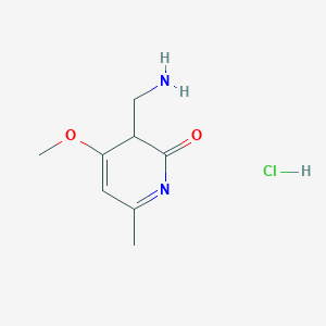 3-(aminomethyl)-4-methoxy-6-methyl-3H-pyridin-2-one;hydrochloride