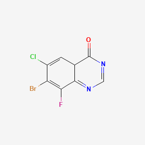 7-bromo-6-chloro-8-fluoro-4aH-quinazolin-4-one