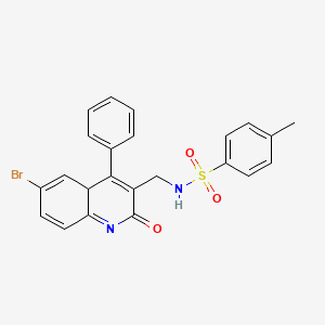 N-[(6-bromo-2-oxo-4-phenyl-4aH-quinolin-3-yl)methyl]-4-methylbenzenesulfonamide