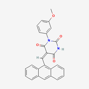 molecular formula C26H18N2O4 B12346604 5-[(Anthracen-9-yl)methylidene]-1-(3-methoxyphenyl)-1,3-diazinane-2,4,6-trione 